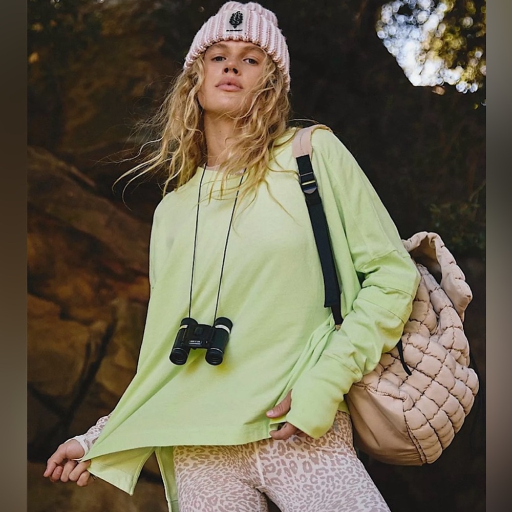 Free People Movement Women’s All Star Layer in‎ Lightning Lime Size XS/Small New